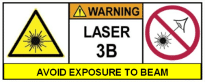 avertissement danger pointeur laser classe 3b yeux et peau