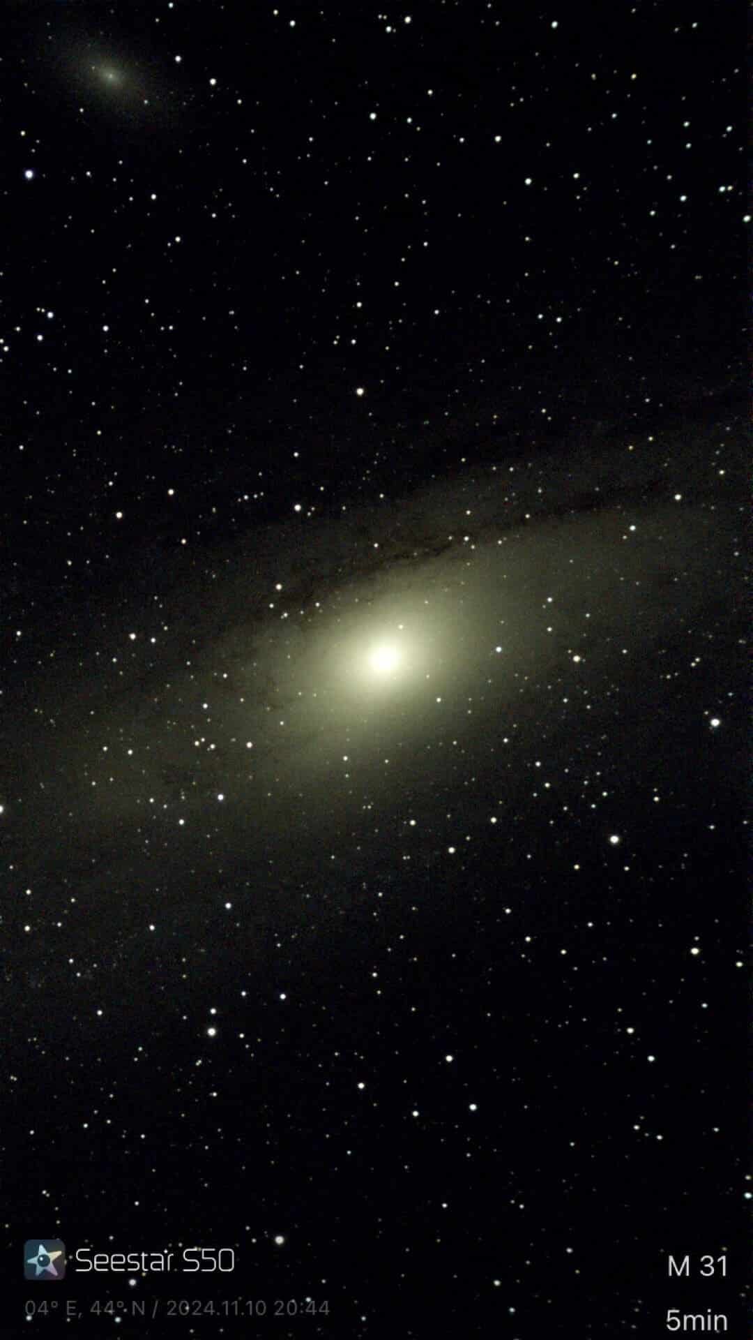 astrophoto seestar s50 galaxie andromede M31