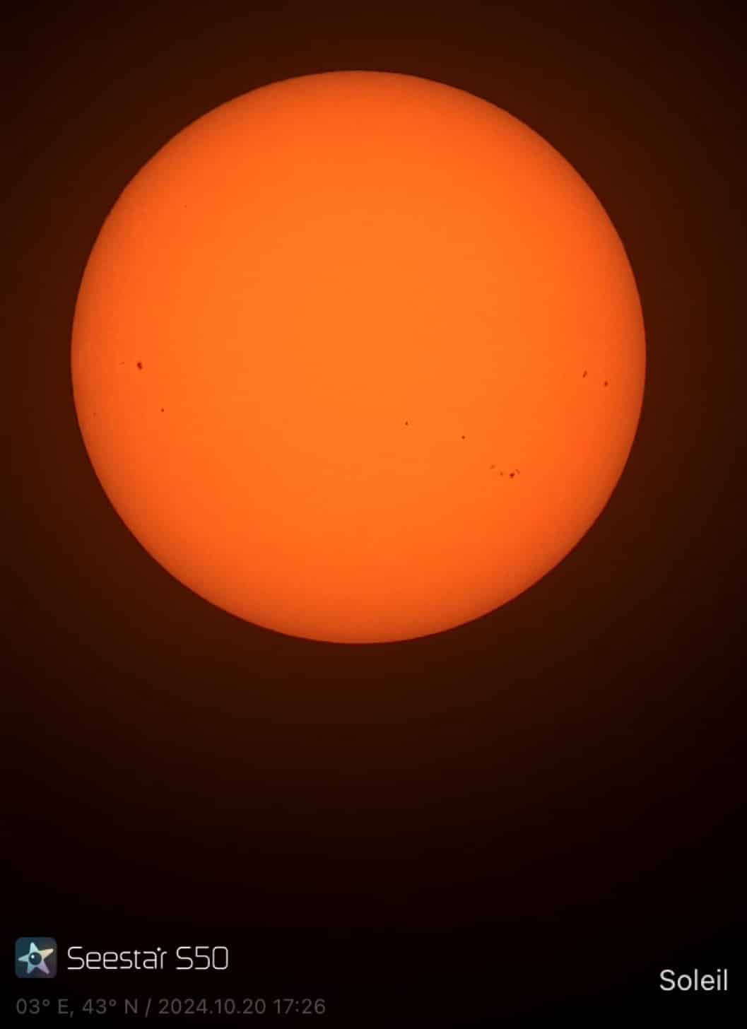 astrophotographie soleil seestar s50