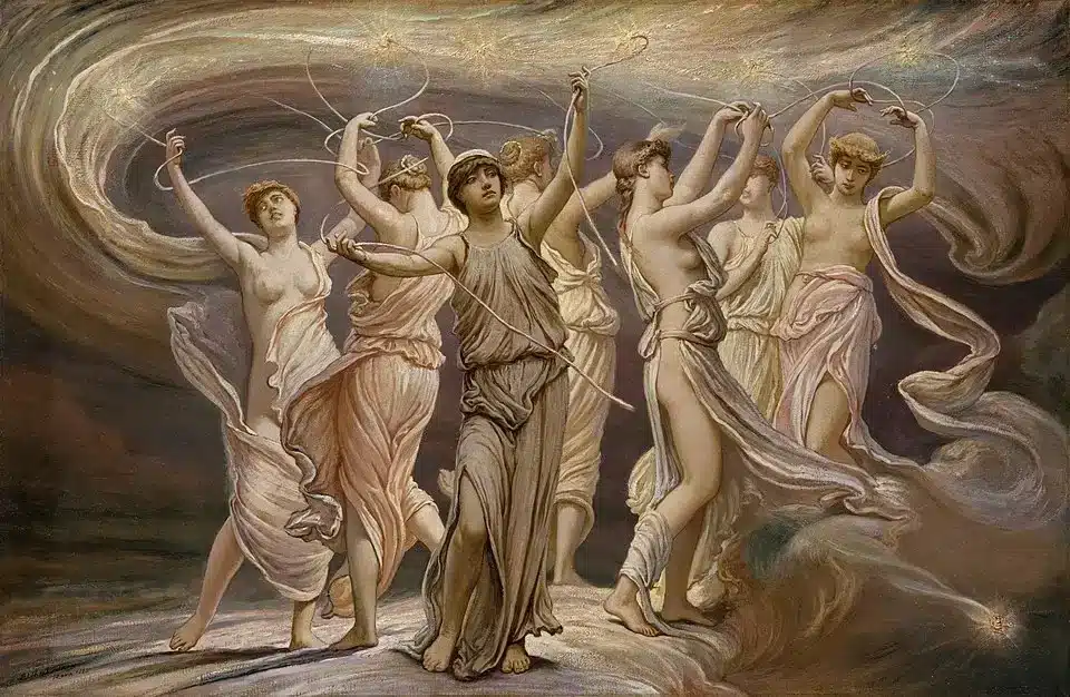 pleiades mythologie grecque tableau peintre elihu vedder
